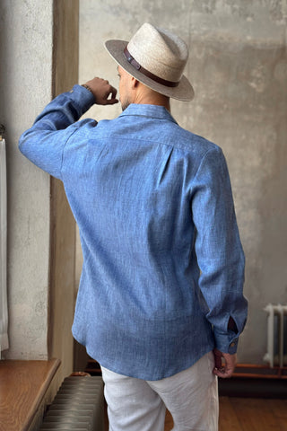 John linen shirt, black 