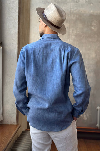 John linen shirt, black 