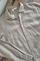 John linen shirt without pocket, natural