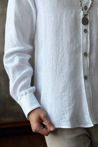 John linen shirt, white