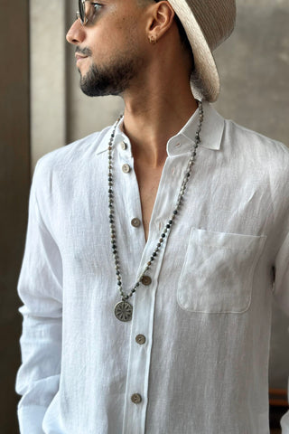 John linen shirt, white