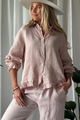 Juniee linen shirt, light pink