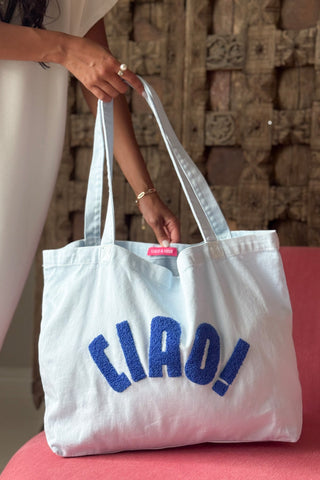 Ciao summer bag, light blue
