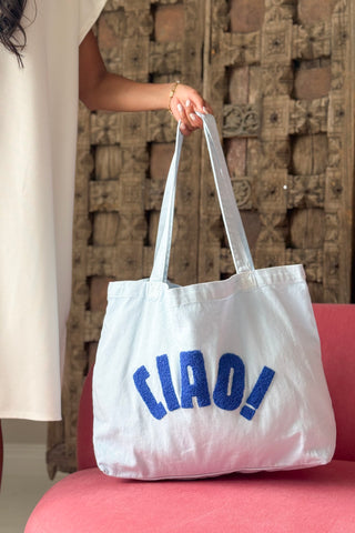 Ciao summer bag, light blue