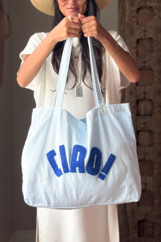 Ciao summer bag, light blue