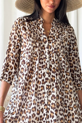 Catniss cotton tunic, lepoard sand
