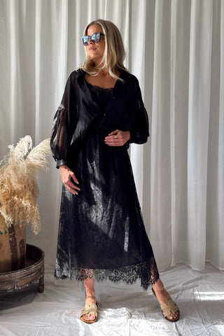 Lace Charm hame, musta