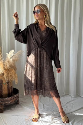 Lace Darling mekko, chocolate