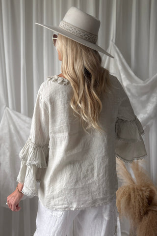 Lace frill pellavapaita, hiekka