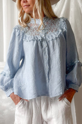 Lace muse pellavapaita, vaaleansininen