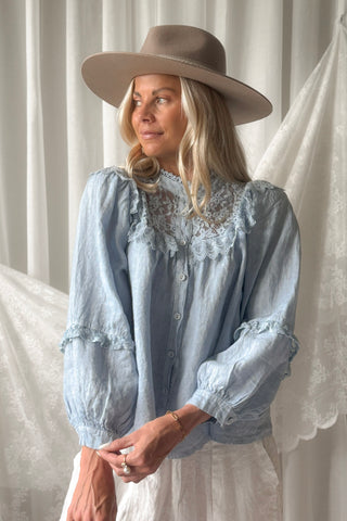 Lace muse pellavapaita, vaaleansininen