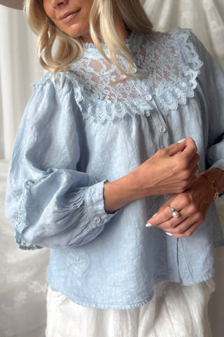 Lace muse pellavapaita, vaaleansininen