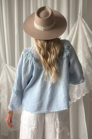Lace muse pellavapaita, vaaleansininen