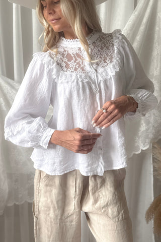 Lace muse pellavapaita, valkoinen