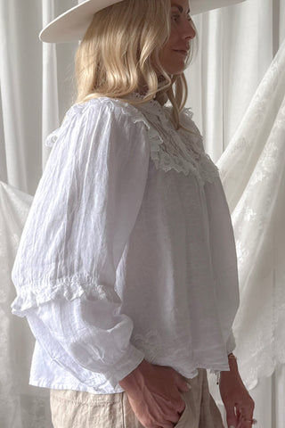 Lace muse pellavapaita, valkoinen