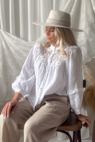 Lace muse pellavapaita, valkoinen