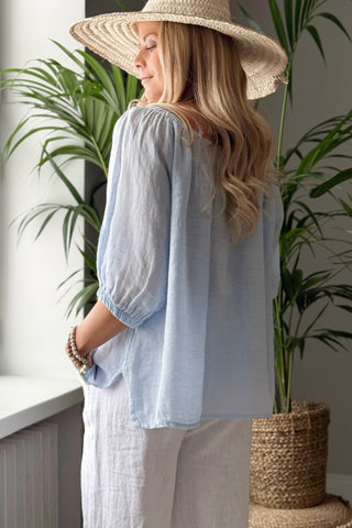 Lily pellavapaita, vaaleansininen