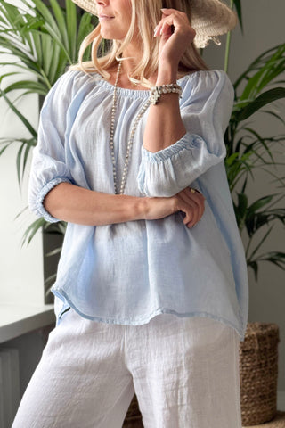 Lily pellavapaita, vaaleansininen