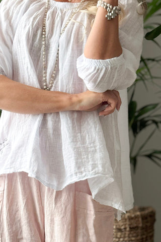 Lily pellavapaita, valkoinen