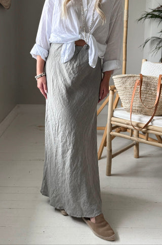 Pencil pellavahame, taupe