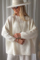 Lise alpakkasekoiteneule, luonnonvalkoinen