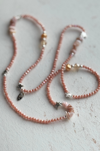 Lo bracelet, pink/silver