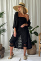 Louisa linen jacket, black 