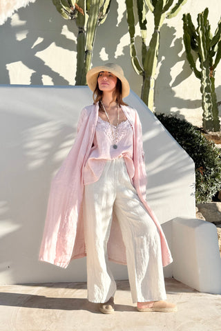 Louisa linen jacket, light pink