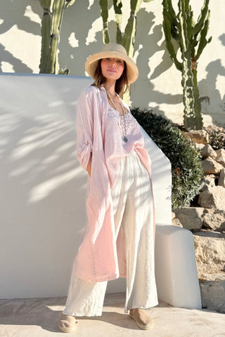 Louisa linen jacket, light pink