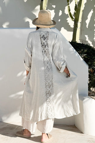 Louisa linen jacket, sand