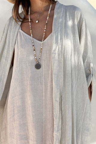 Louisa linen jacket, sand