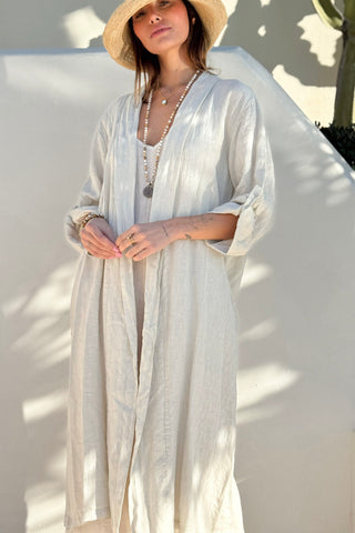 Louisa linen jacket, sand