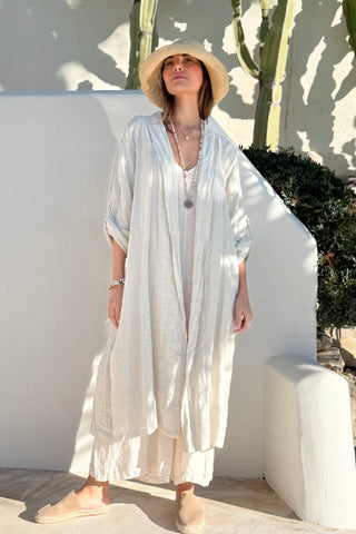 Louisa linen jacket, sand