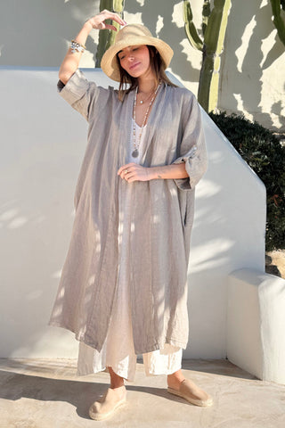 Louisa linen jacket, taupe