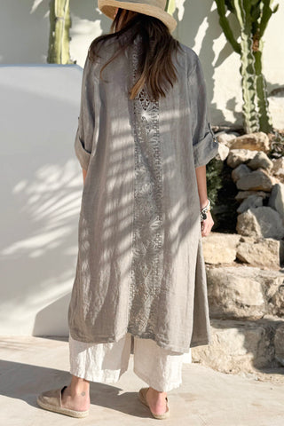 Louisa linen jacket, taupe