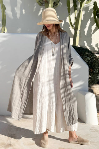 Louisa linen jacket, taupe