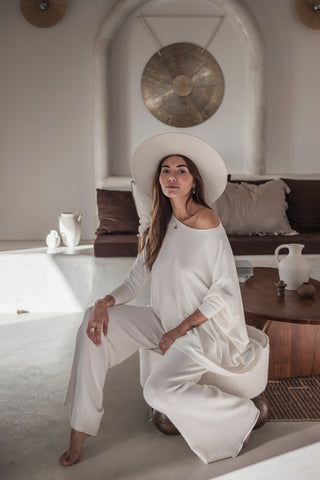 Lounge neulehousut, off white