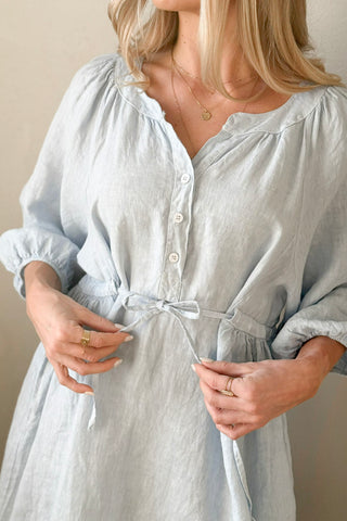 Lucia linen dress, light pink