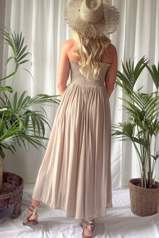 Luro viskoosimekko, beige
