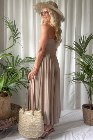 Luro viskoosimekko, beige