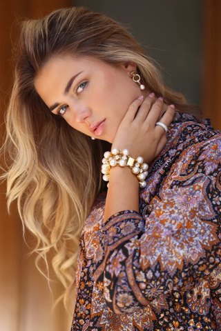 Luxury helmirannekoru, valkoinen