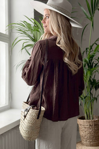 Maisie pellavapaitis, coffee