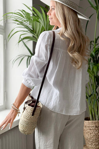 Maisie linen shirt, white