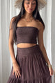 Mandy bandeau top, chocolate