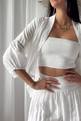 Mandy bandeau top, white