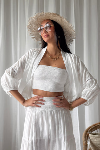 Mandy bandeau top, white