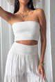 Mandy bandeau top, white