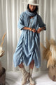 Maravilla pellavamekko, denim blue
