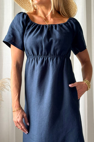 Marbella pellavamekko, navy
