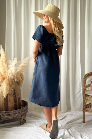Marbella pellavamekko, navy